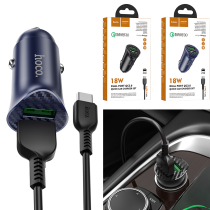 Power Car Charger QC3.0 Hoco ​Z39 Set TypeC - ឆ្នាំសាកក្នុឡាន ហូកូ Z39 រុនសាក 2 Type-C