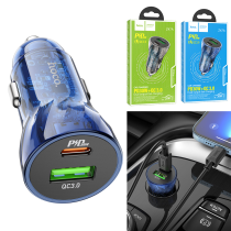 Power Car Charger PD/QC/FCP/AFC hoco Z47A Adaptor - ឆ្នាំសាកក្នុឡាន ហូកូ Z47A PD30W+QC3.0